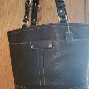 Coach black leather Handbag